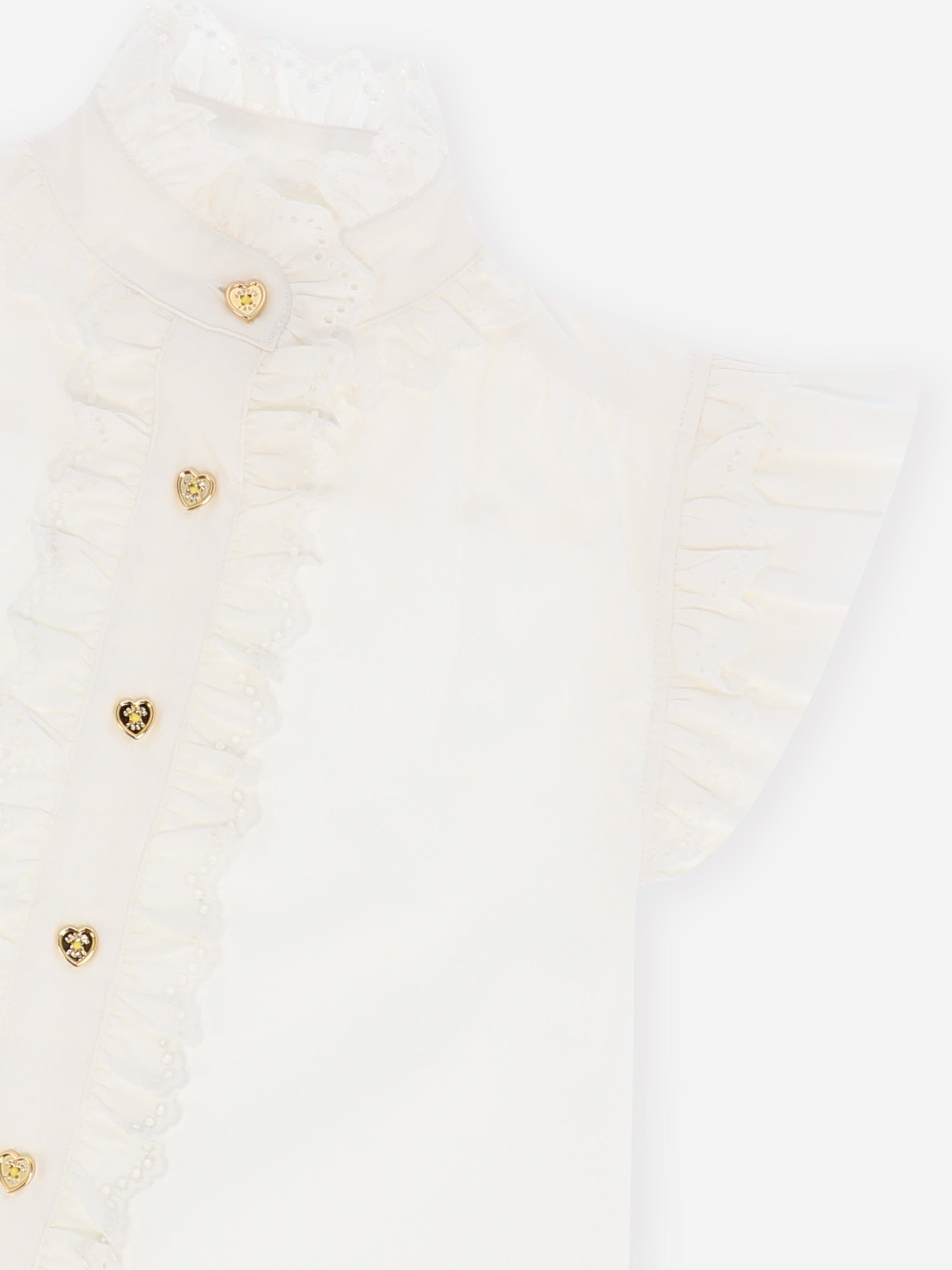 Angels Face Girls Neo Frill Blouse - White Cotton Ruffle Top for Toddler & Kids | Perfect for Birthday Parties, School Photos & Special Occasions