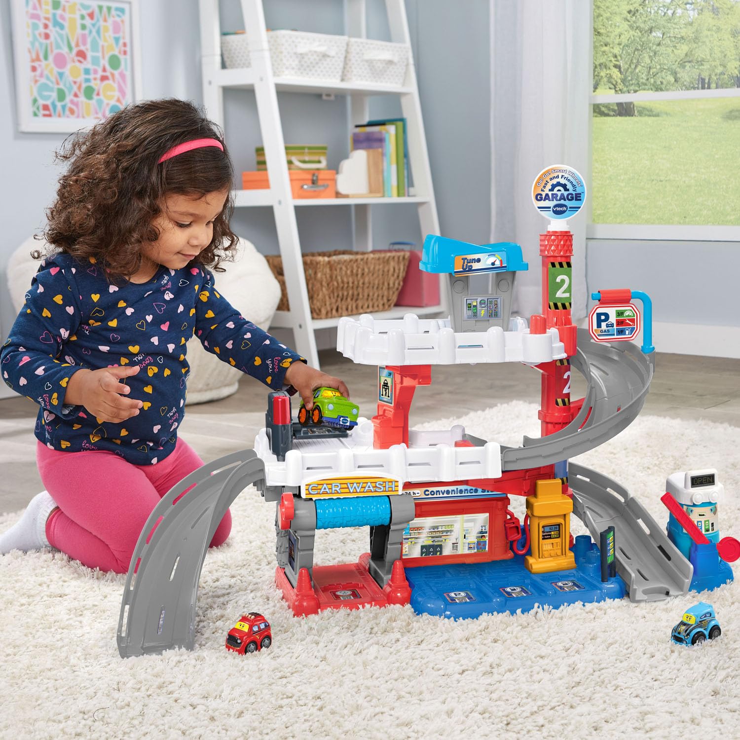 VTech Go! Go! Smart Wheels Interactive Toy Garage for Kids - Educational Playset with Lights & Sounds - Perfect for Preschool Learning & Pretend Play at Home or Daycare