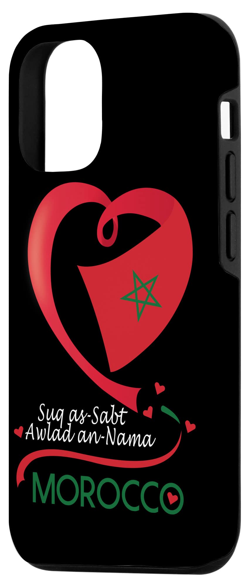 iPhone 12/12 Pro Case with Morocco Flag & Heart Emblem - Premium Protective Phone Cover for Travel, Cultural Pride & Everyday Use