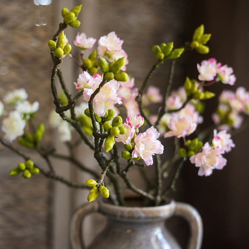 Cherry Blossom Sakura Artificial Flowers - Creative Floral Arrangement for Home Decoration, Unique Fake Flowers for Bedroom, Living Room & Office Decor
