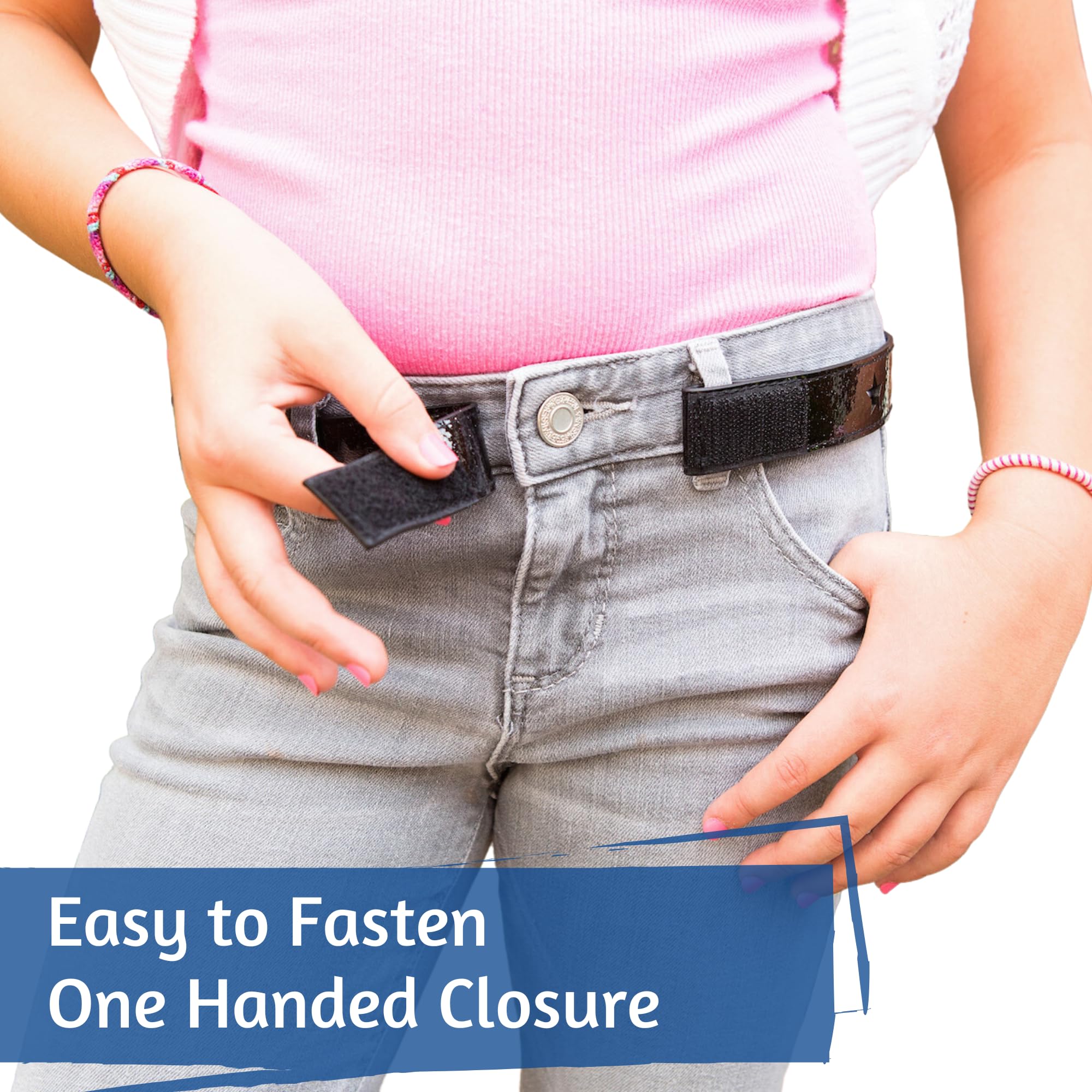 Sturdy Canvas Print Easy Velcro Belt for Toddlers & Kids - Adjustable Waistband for School Uniforms, Pants & Playtime