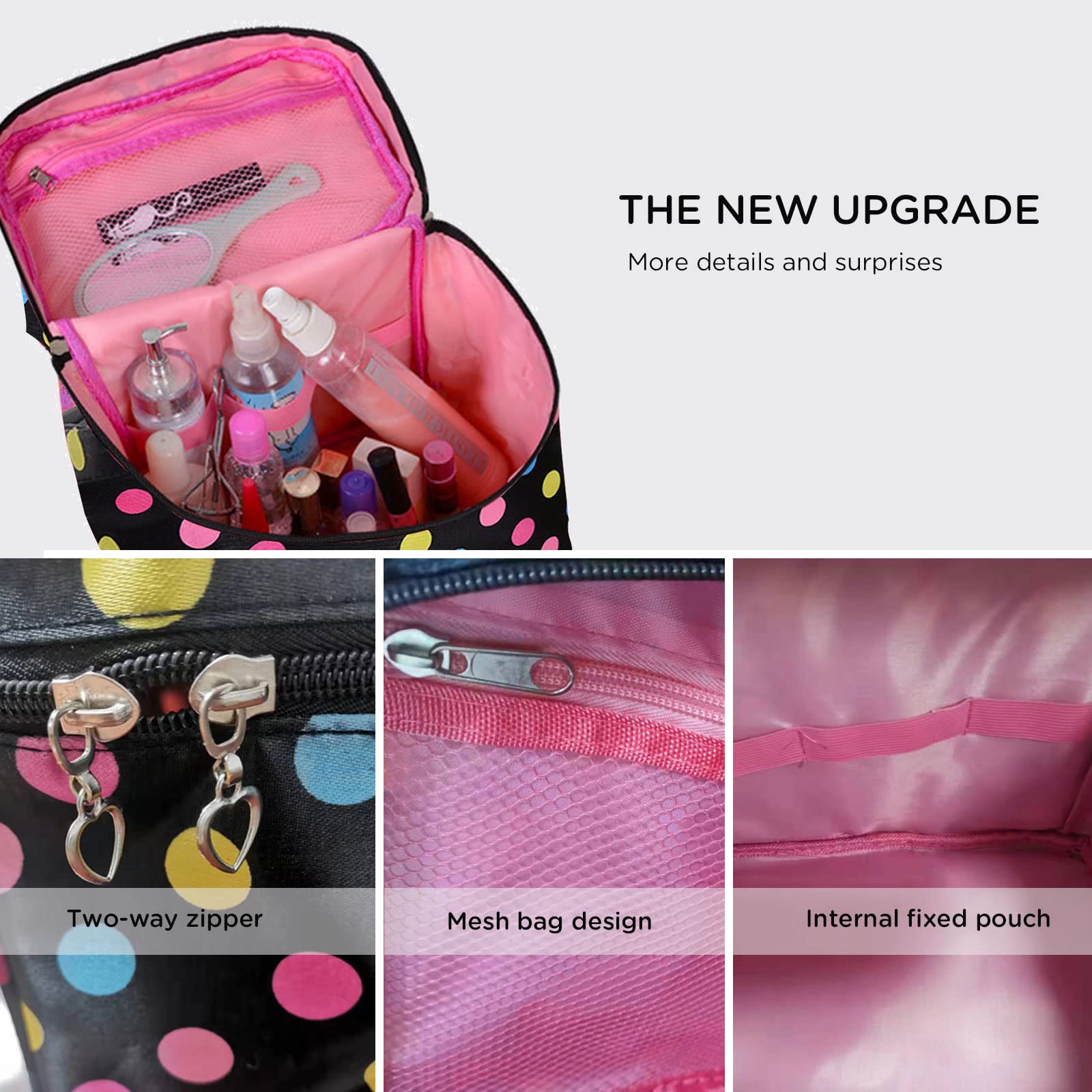 Large Travel Toiletry Bag for Women - Portable Cosmetic Organizer with Handle, Soft Makeup Case for Beauty Essentials | Perfect for Vacations, Gym & Daily Use