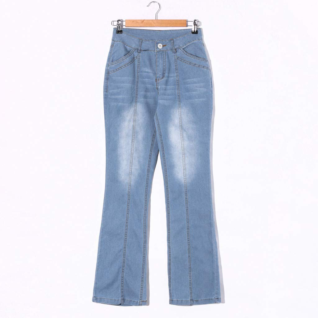 Women's High Waisted Flare Jeans - Stretch Bootcut Denim Pants for Casual Outfits