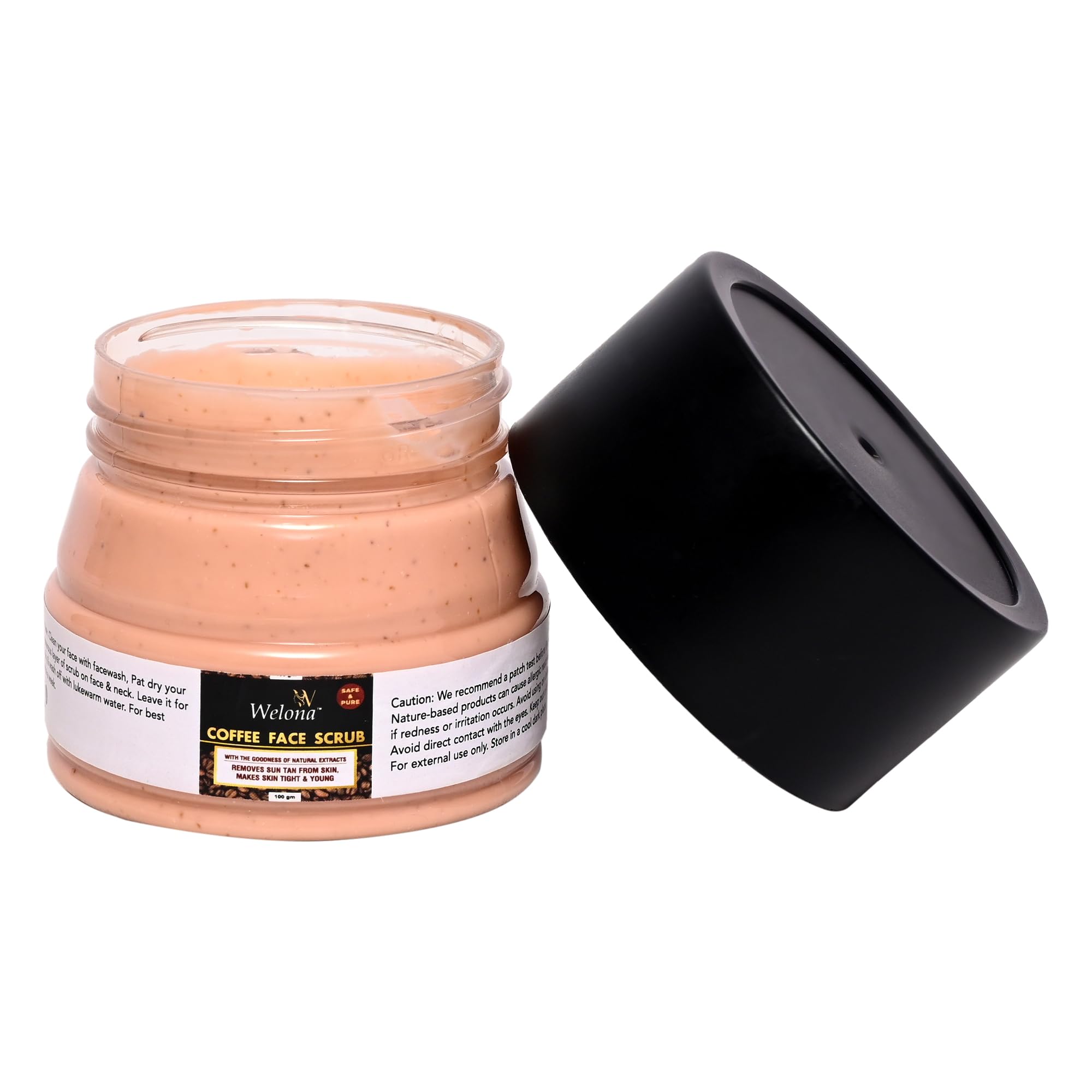 Welona Coffee Tan Removal Face Scrub (100g) - Natural Exfoliating Scrub for Blackheads, Whiteheads & Dead Skin | Detan Pack for Men & Women | Brightens Skin & Reduces Pigmentation | Perfect for Daily Skincare Routine & Post-Sun Care