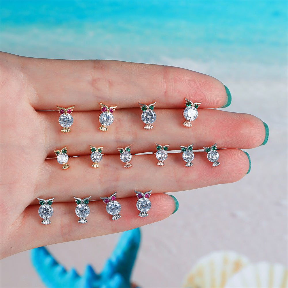 20G Tiny Cartilage Owl Stud Earrings - Hypoallergenic Stainless Steel Piercing Jewelry for Helix, Tragus, or Lobe - Perfect for Everyday Wear & Unique Gifts