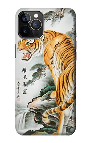 Chinese Tiger Painting Case for iPhone 12 & iPhone 12 Pro - Premium Protective Phone Cover with Oriental Art Design - Perfect for Daily Use, Travel & Gift Giving