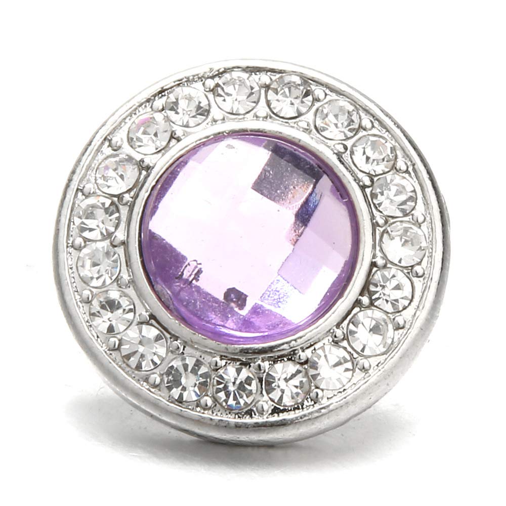 12pcs 18MM-20MM Purple Flower Shape Snap Jewelry Charms for DIY Bracelets, Necklaces & Craft Projects - Lovglisten Fashion Accessories