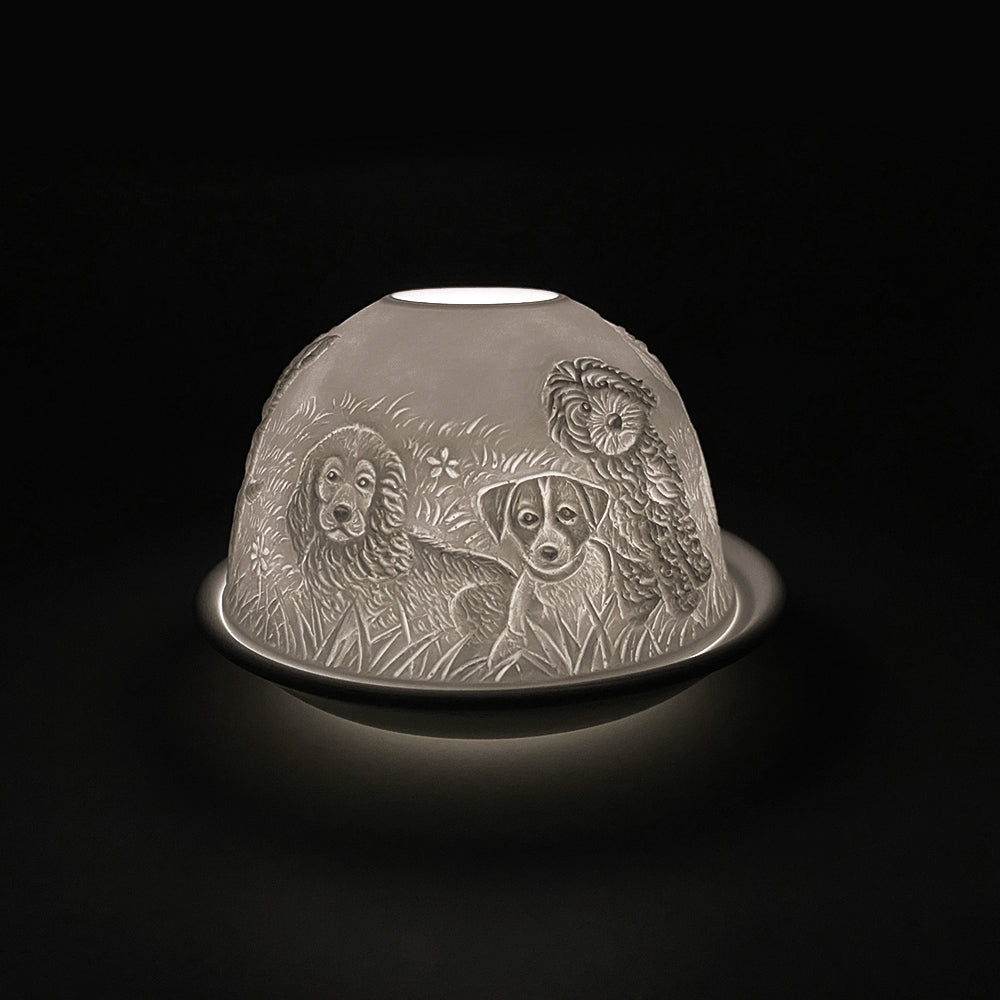 Elegant Candle Holder Tealight Dome with Puppy Design - Perfect for Romantic Dinners, Wedding Decor, and Home Ambiance