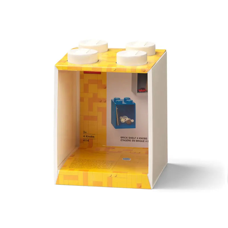 White Lego 4 Stud Brick Shelf - Perfect for Organizing LEGO Bricks & Displaying Mini Figures - 30% Off