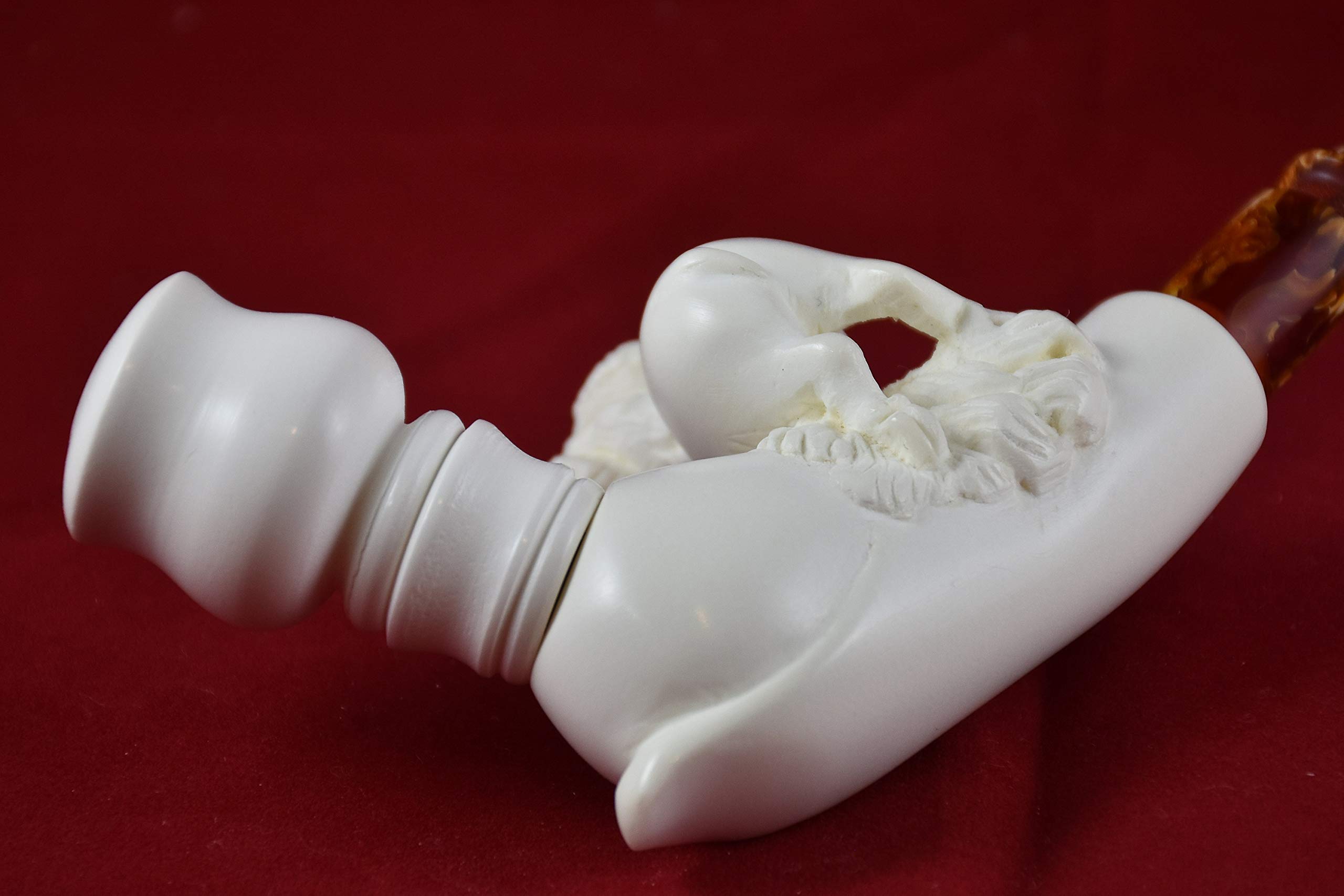 Personalized Dog-Shaped Meerschaum Cigar Holder - Custom Unsmoked Pipe for Tobacco Lovers - Handcrafted to Order - Perfect Gift for Dog Owners & Cigar Enthusiasts - Great for Relaxation, Collecting & Special Occasions