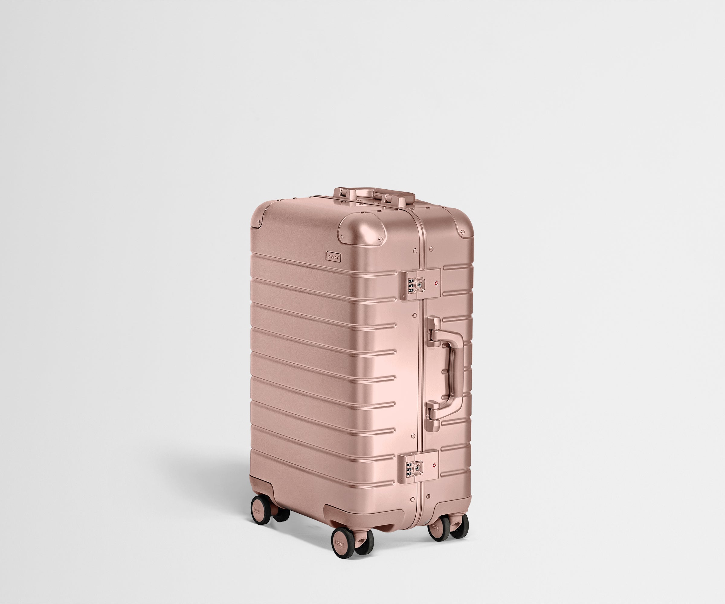 Premium Aluminum Carry-On Luggage in Rose Gold - Lightweight & Durable Suitcase for Travel, Business Trips & Weekend Getaways