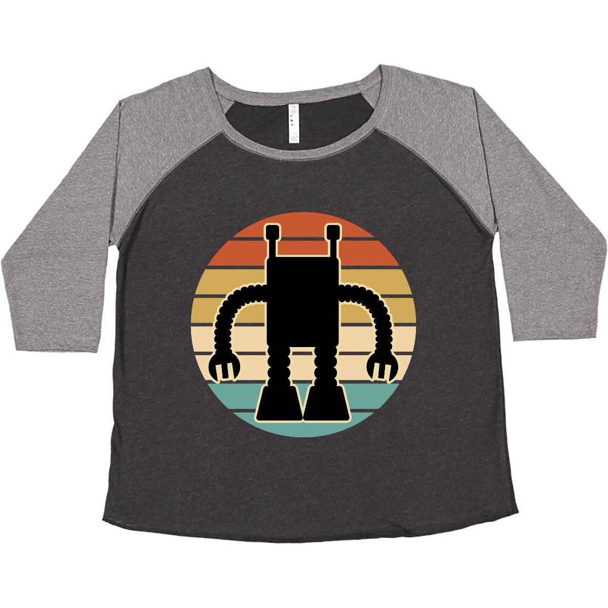 Inktastic Robotics Vintage Robot Sunset Women's Plus Size T-Shirt - Comfortable Graphic Tee for Casual Wear, Gifts & Robot Lovers