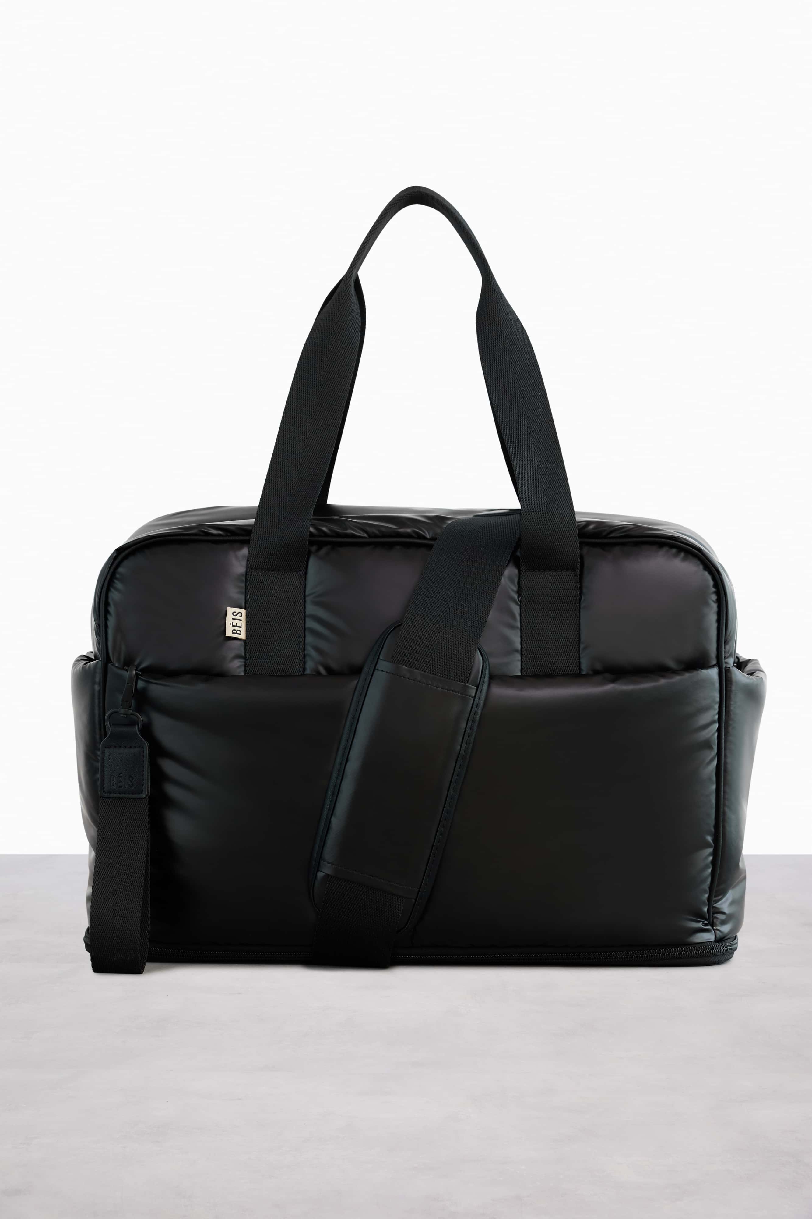 Black Expandable Duffle Bag - Large Travel Duffel with Extra Storage | Perfect for Gym, Weekend Trips & Air Travel