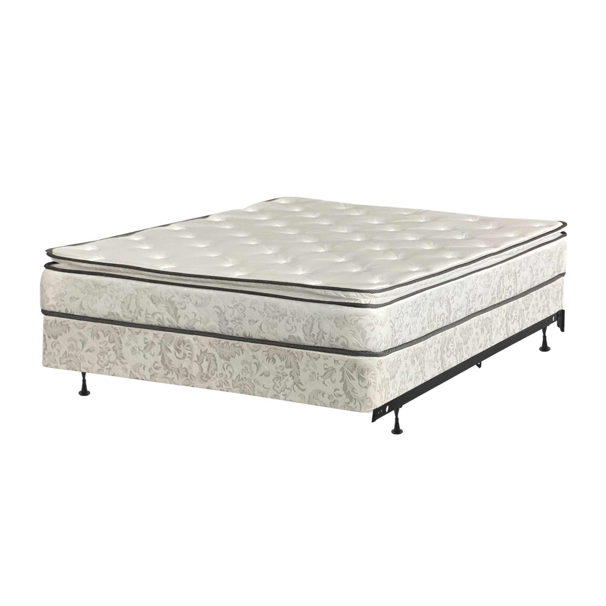 10-Inch Medium Plush Pillowtop Innerspring Mattress with 4
