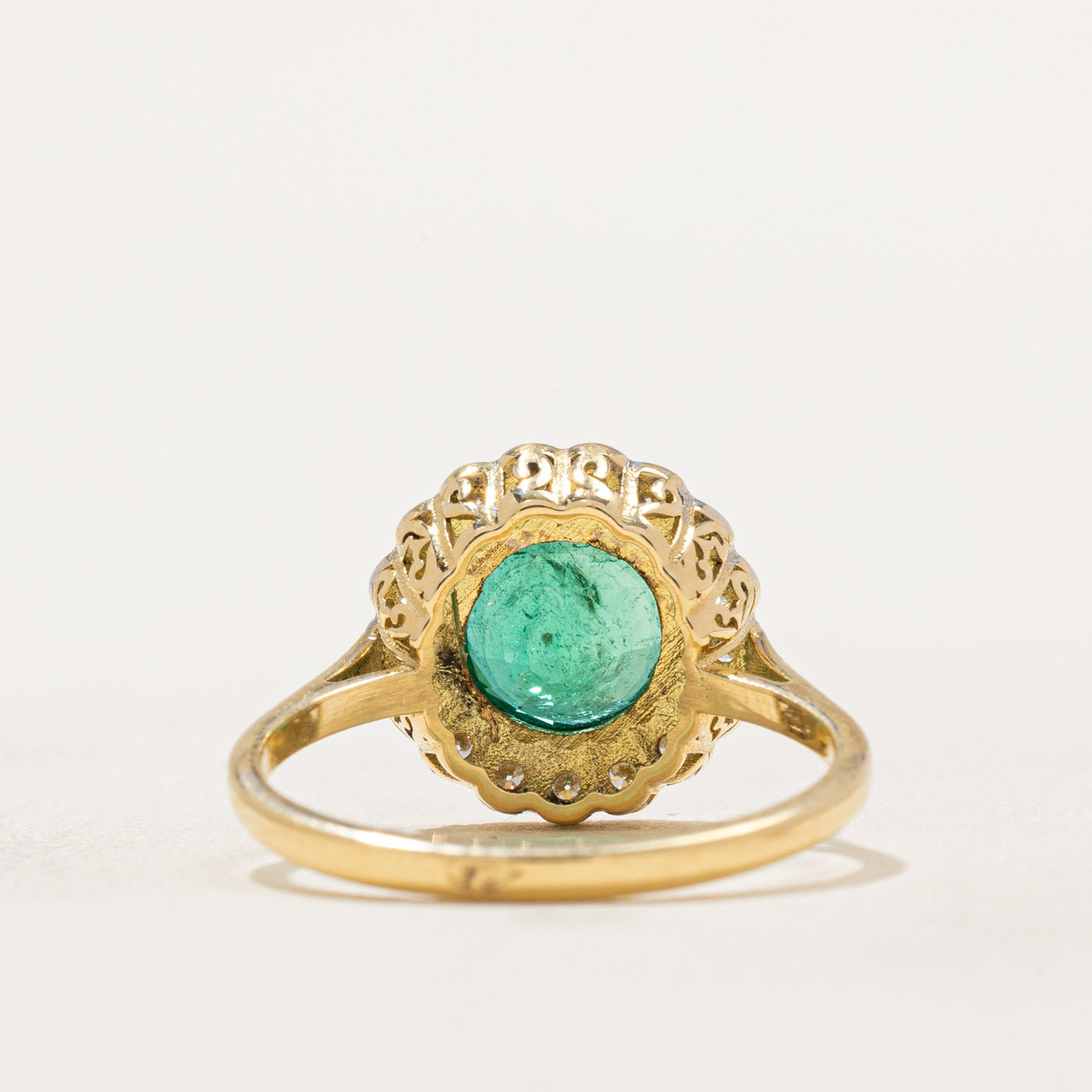 Birmingham Emerald & Diamond Halo Ring - 1.40ct Emerald & 0.34ctw Diamond Engagement Ring - Size 6.75 - Elegant Wedding Band for Women - Perfect for Proposals, Anniversaries & Special Occasions