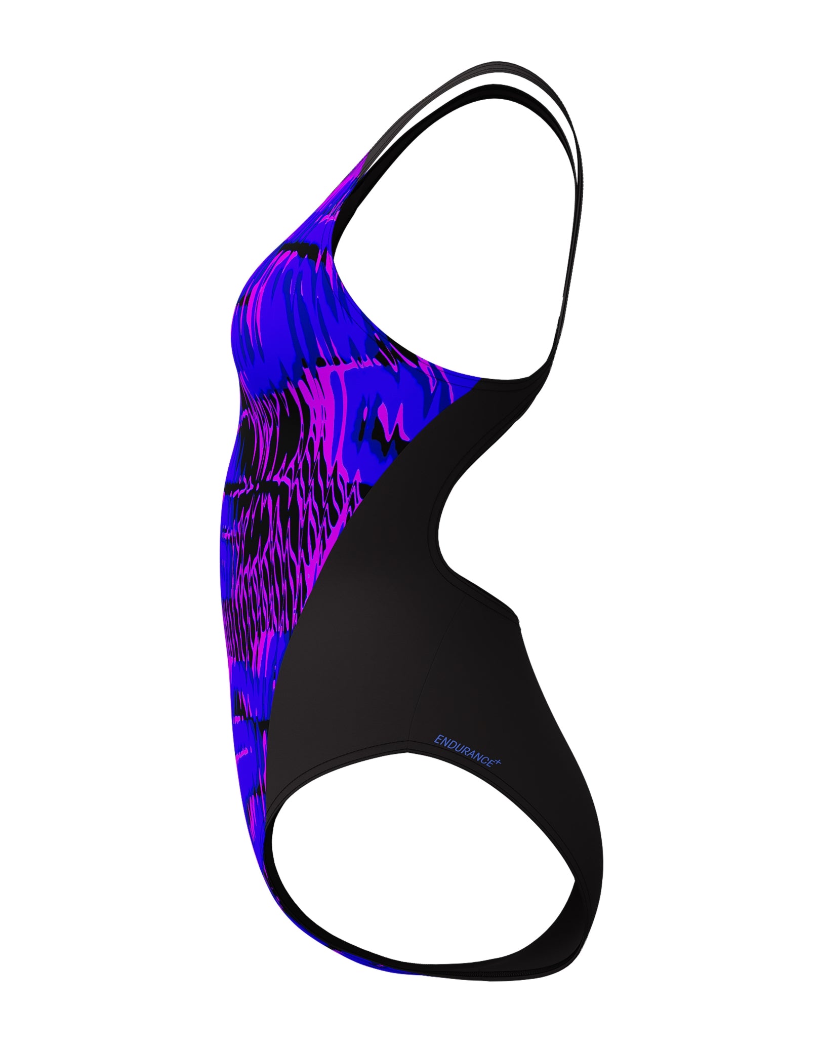 Allover Digital Recordbreaker Swimsuit - Blue & Black - Perfect for Beach, Pool & Summer Vacations