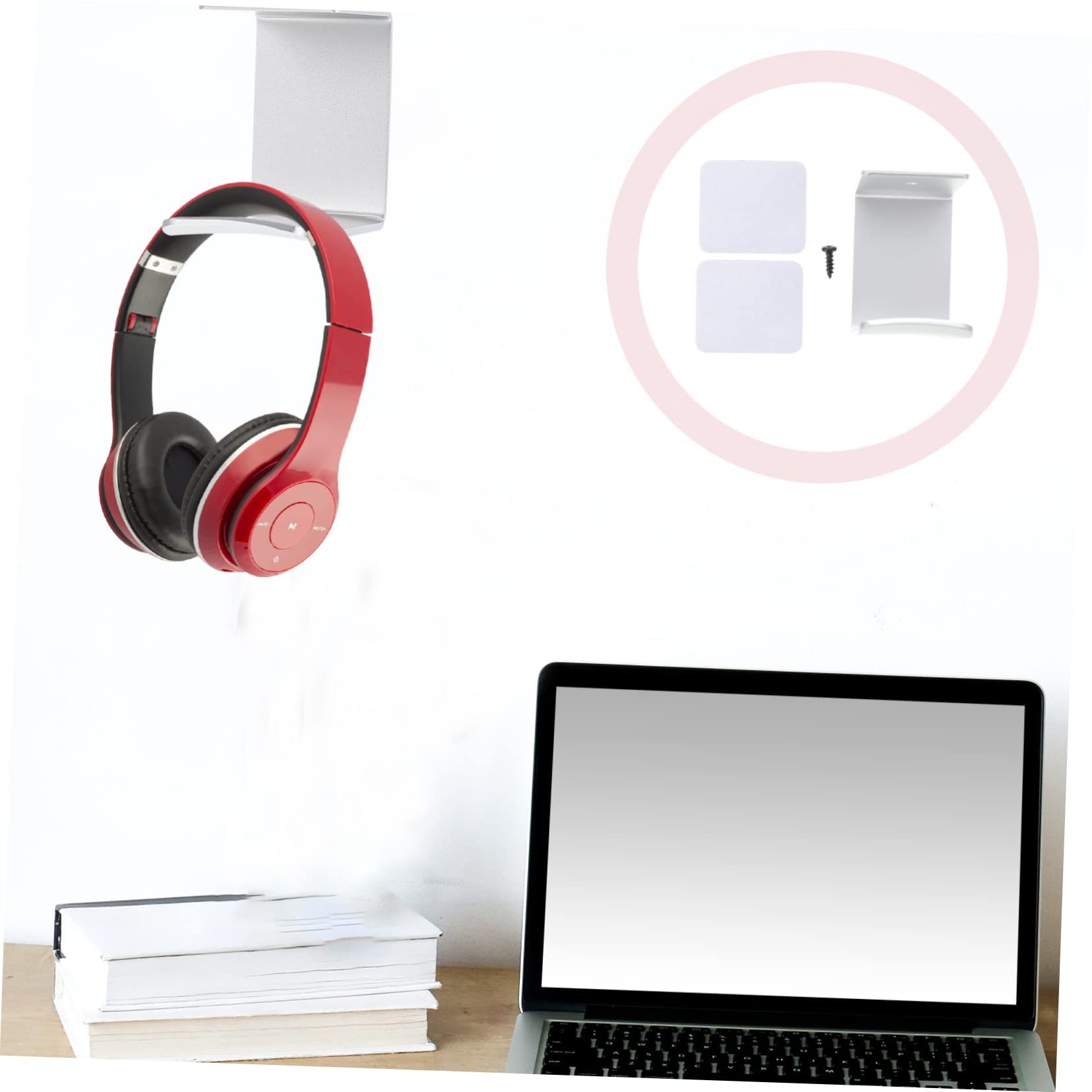 Premium Aluminum Alloy Headphone Stand - Healeved 3-Pack Elegant Headset Holder for Gaming & Office - Organize Desk & Protect Headsets - Perfect for Workstations, Gaming Setups & Home Offices