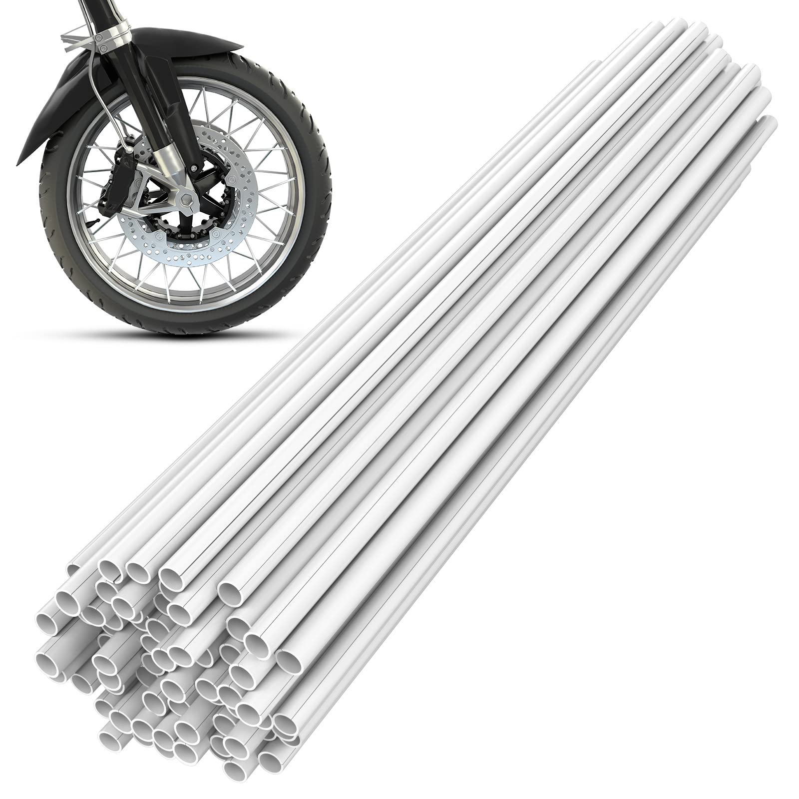 KEMIMOTO 72Pcs Universal Dirt Bike Spoke Covers - Pipe Trim for 8