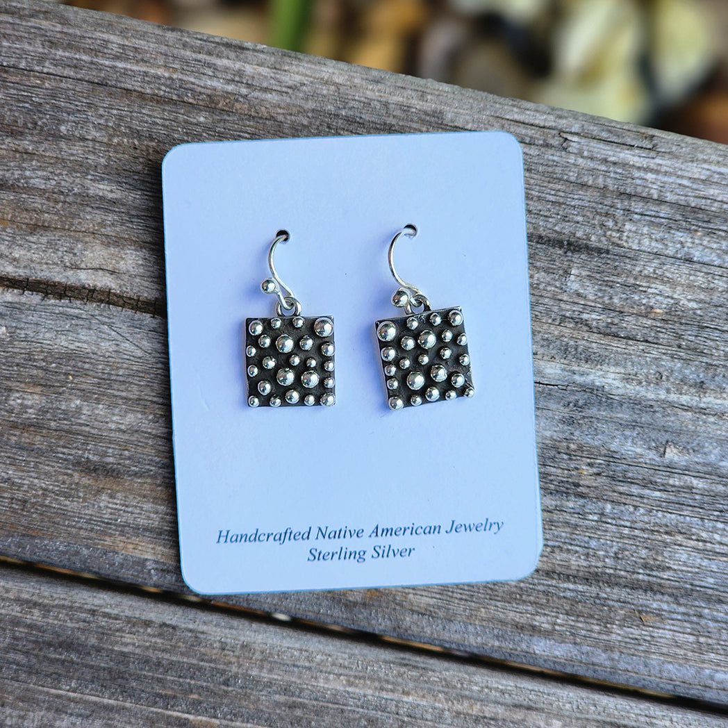 Stylish Silver Bubble Dangle Earrings for Women - Trendy Party & Evening Wear Accessories