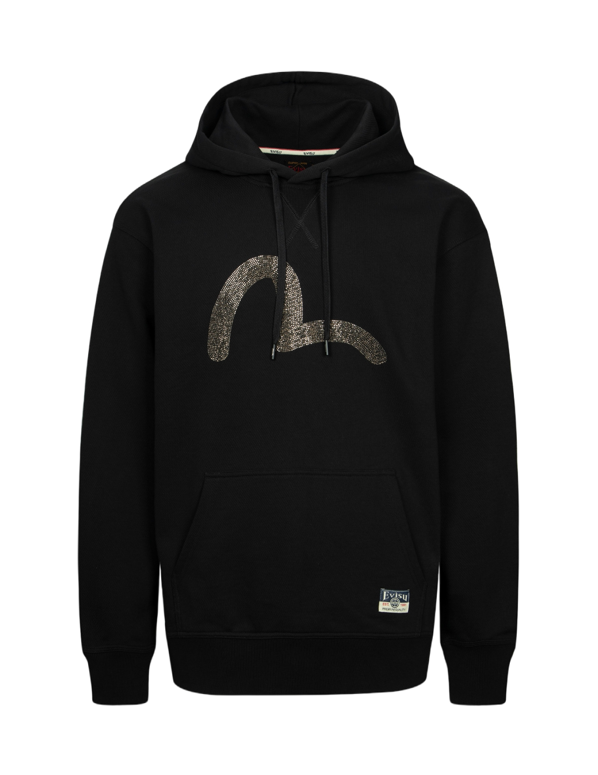 Sparkling Rhinestone Seagull Design Comfortable Relaxed Fit Hooded Sweatshirt for Women - Perfect for Casual Wear, Street Style & Beach Outings