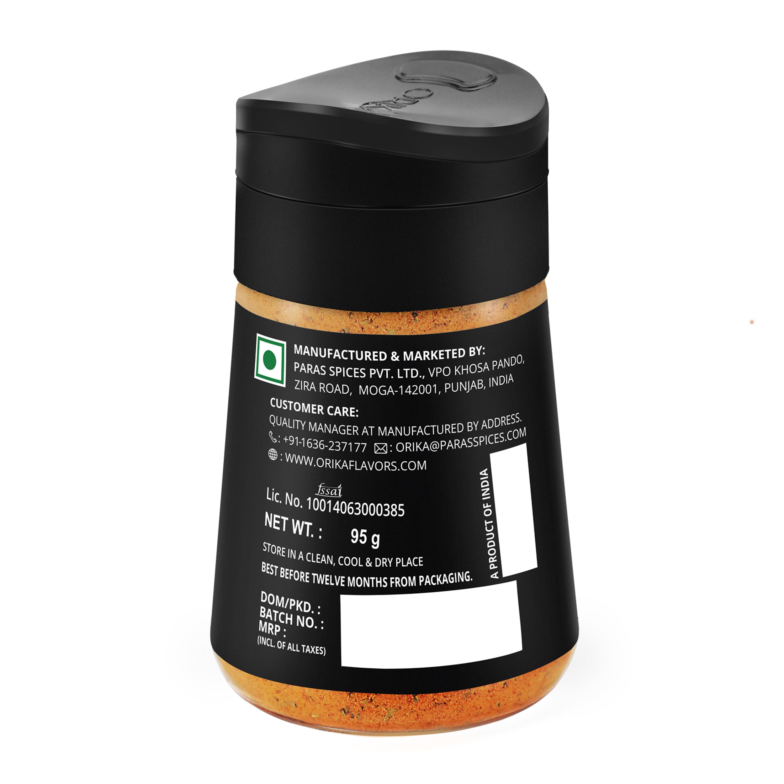 Orika All Purpose Mexican Seasoning - Premium Blend of Herbs & Spices for Tacos, Mexican Rice, Fries, Pasta, Nachos | 80g | Perfect for Home Cooking, BBQ & Party Snacks