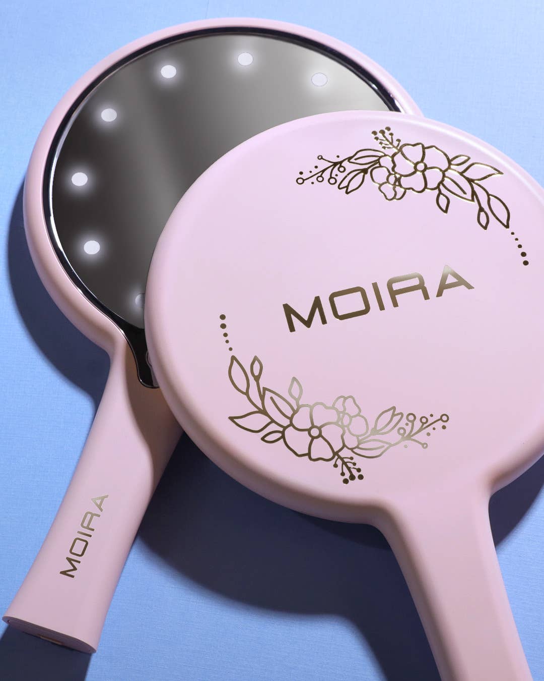LED Lighted Handheld Mirror with Adjustable Brightness - Perfect for Makeup, Travel, and Home Use