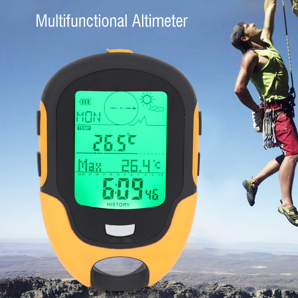 OUKENS FR500 Outdoor Multifunctional Fishing Altimeter with Barometer and Thermometer - Perfect for Fishing, Hiking, Camping and Outdoor Adventures