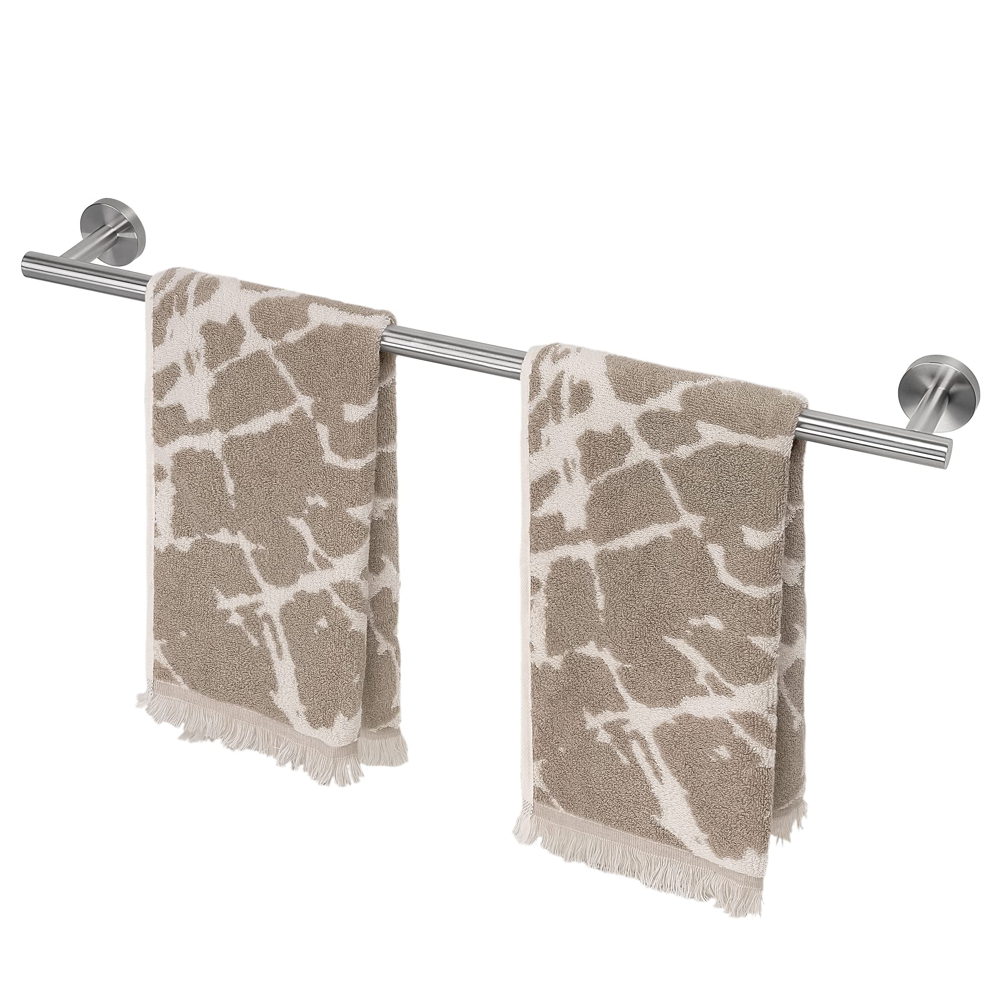 HITSLAM 25.7 Inch Brushed Nickel Towel Bar - Premium SUS304 Stainless Steel Bathroom Towel Rack - Wall Mounted Modern Bath Towel Holder with Hardware - Perfect for Bathroom, Spa, and Home Decor
