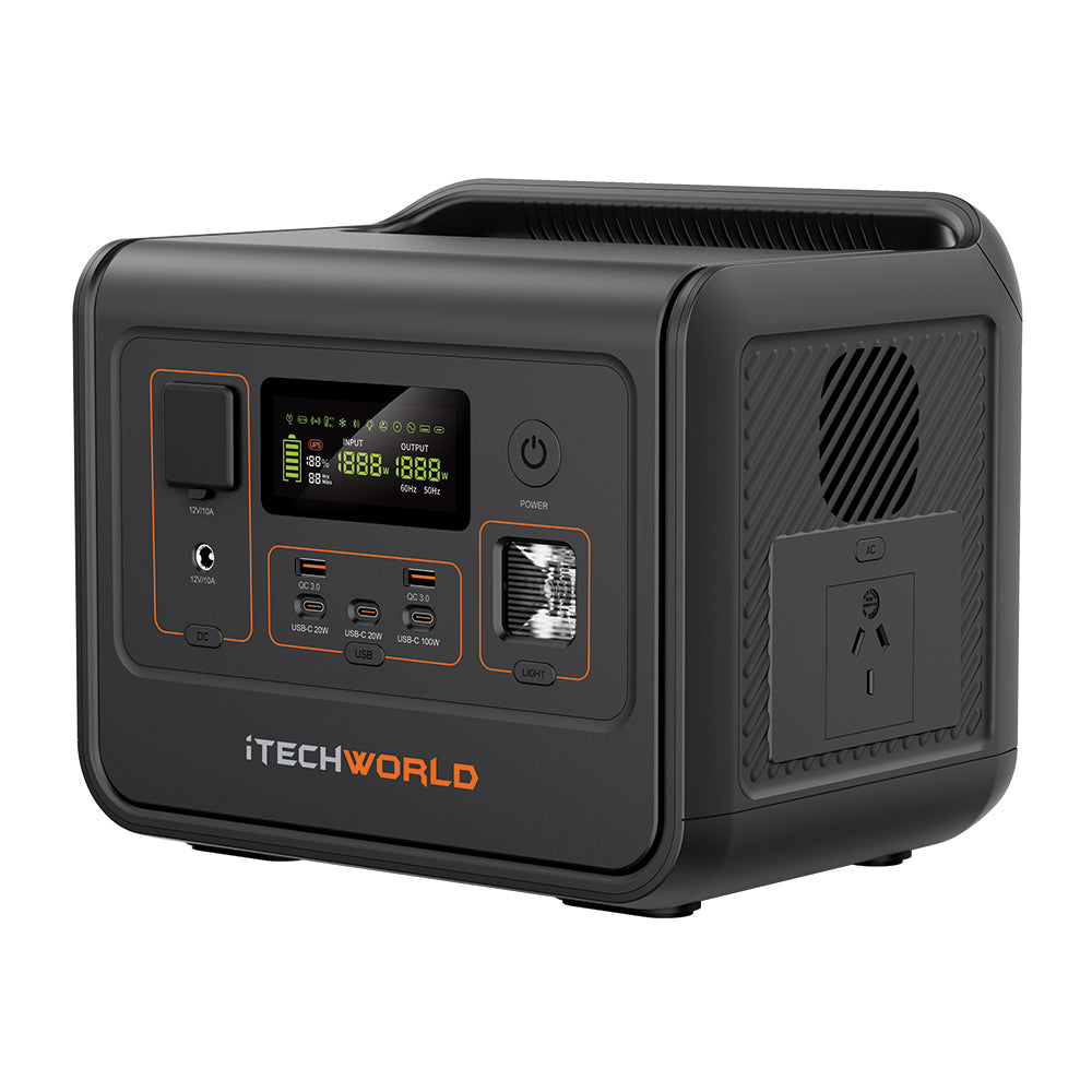Deluxe PS800 Solar Generator Kit with 200W Solar Panel - Portable Power Station for Camping, RV, Emergency Backup & Off-Grid Living