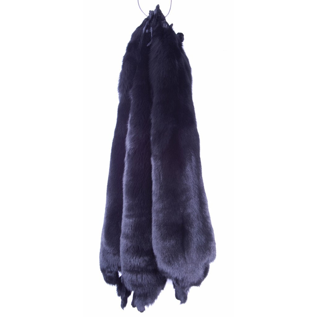 Premium Black Dyed Fox Fur - Luxurious Winter Coats, Fashion Accessories & Home Decor