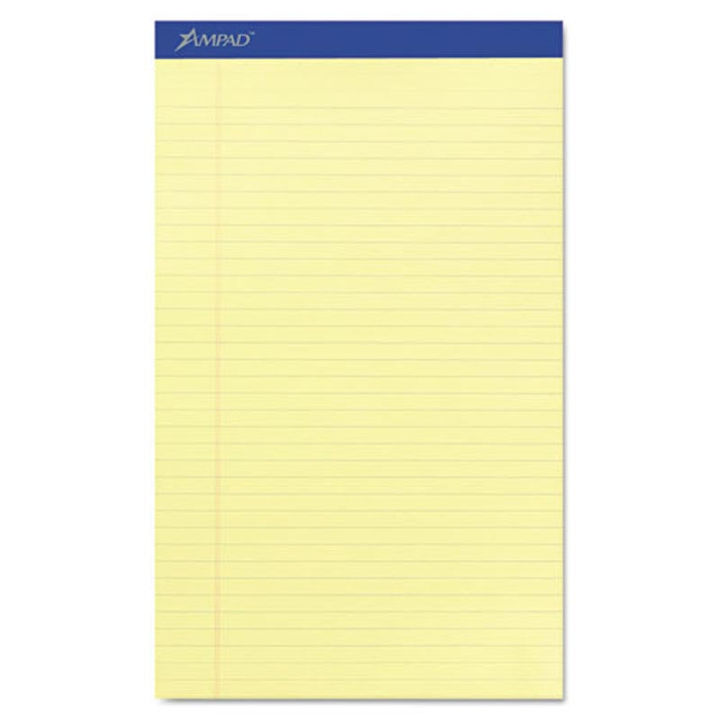 Perforated Wide Rule Legal Size Writing Pads - 16# Paper, 12 Pack (50 Sheets per Pad) - Ideal for Office, School, and Legal Document Drafting