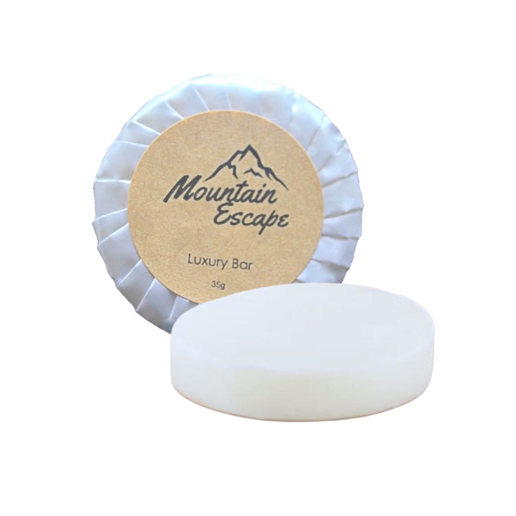 Mountain Escape Wrapped Hand & Facial Soap 1.2oz - Natural Organic Skincare for Travel, Camping & Daily Use