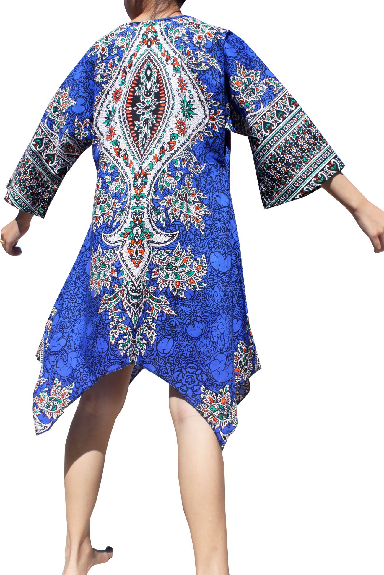 RaanPahMuang Intricate Vase Dashiki Print Fashion Witch Sac Dress - African Inspired Bohemian Maxi Dress for Festivals, Parties & Cultural Events