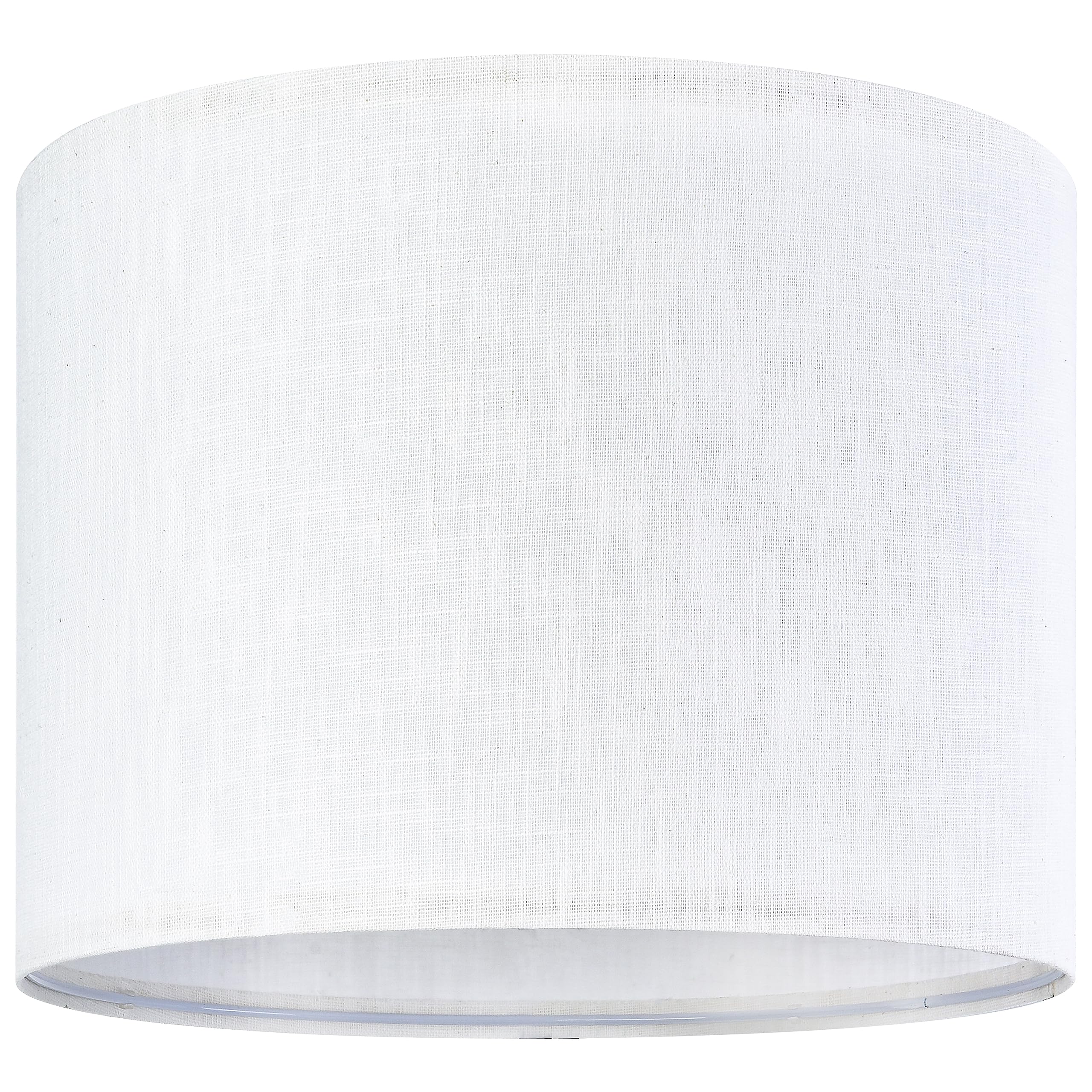 Set of 2 Pure White Linen Drum Lamp Shades - 13