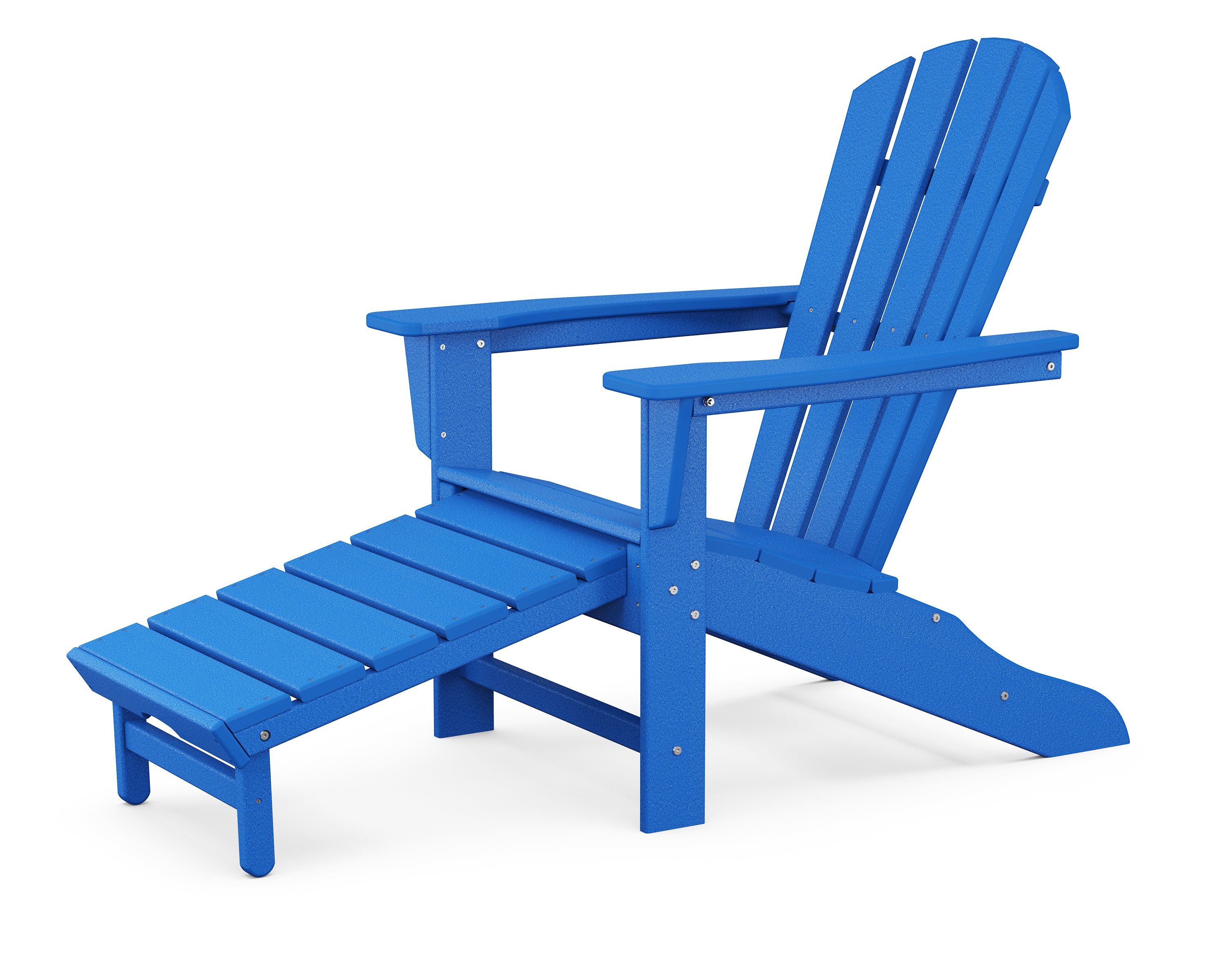 **POLYWOOD Palm Coast Ultimate Adirondack Chair with Hideaway Ottoman - Durable Outdoor Furniture for Patio, Poolside & Garden Relaxation**