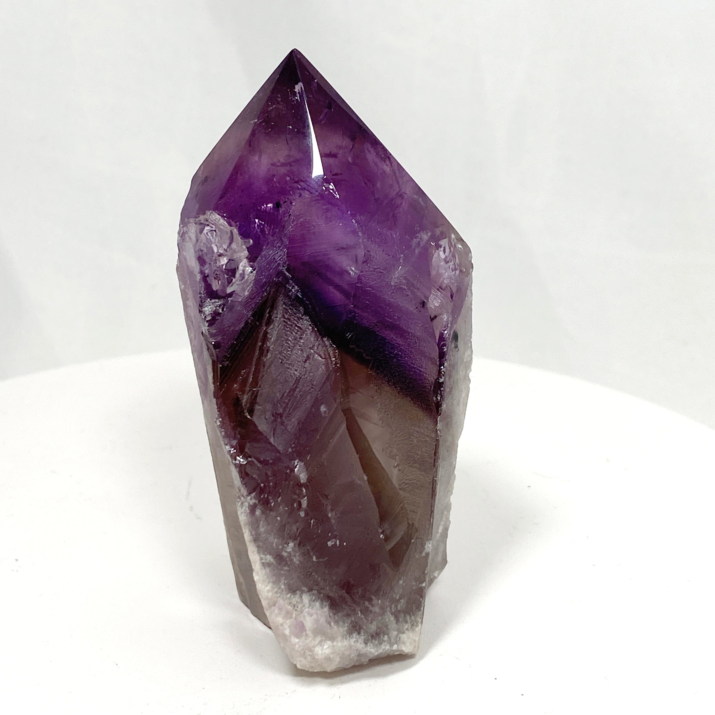 Natural Amethyst Semi-Polished Point Crystal - Healing Stone for Meditation, Reiki & Home Decor (AMP 02) | Spiritual Gifts & Energy Cleansing