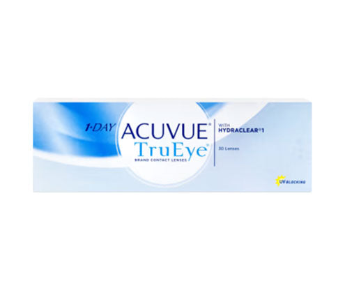 1 DAY ACUVUE® TruEye® Contact Lenses (30 Pack) - Daily Disposable for Dry Eyes & All-Day Comfort - Perfect for Active Lifestyles, Sports, and Travel
