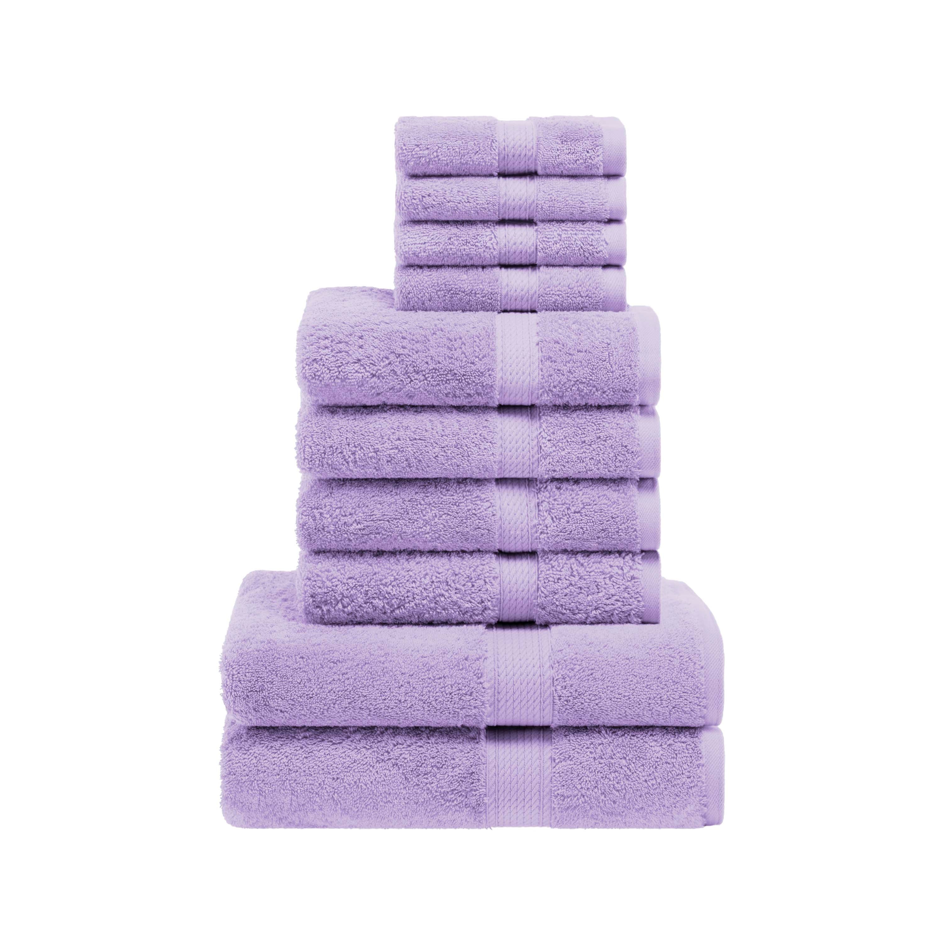 Premium Egyptian Cotton Plush Heavyweight Towel Set - 10 Piece Ultra Absorbent Luxury Bath Towels for Spa, Hotel & Home Use