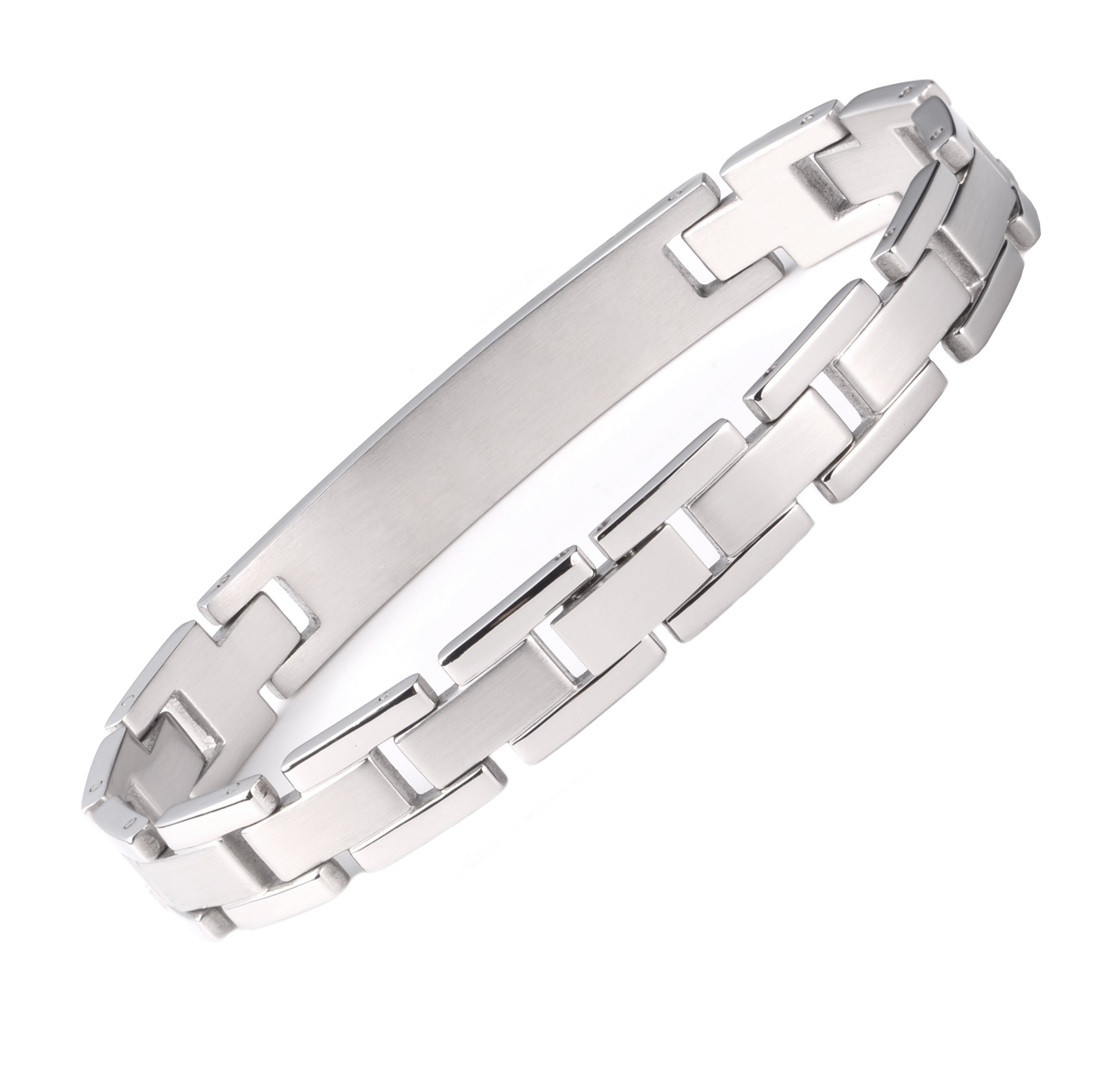 Personalized Medical Alert ID Bracelets for Men & Women - Stainless Steel Emergency Bracelet with Free Engraving (6.5-8.5 Inch Adjustable) - Ideal for Seniors, Diabetics & Allergy Sufferers - Perfect for Daily Wear, Travel & Emergency Situations