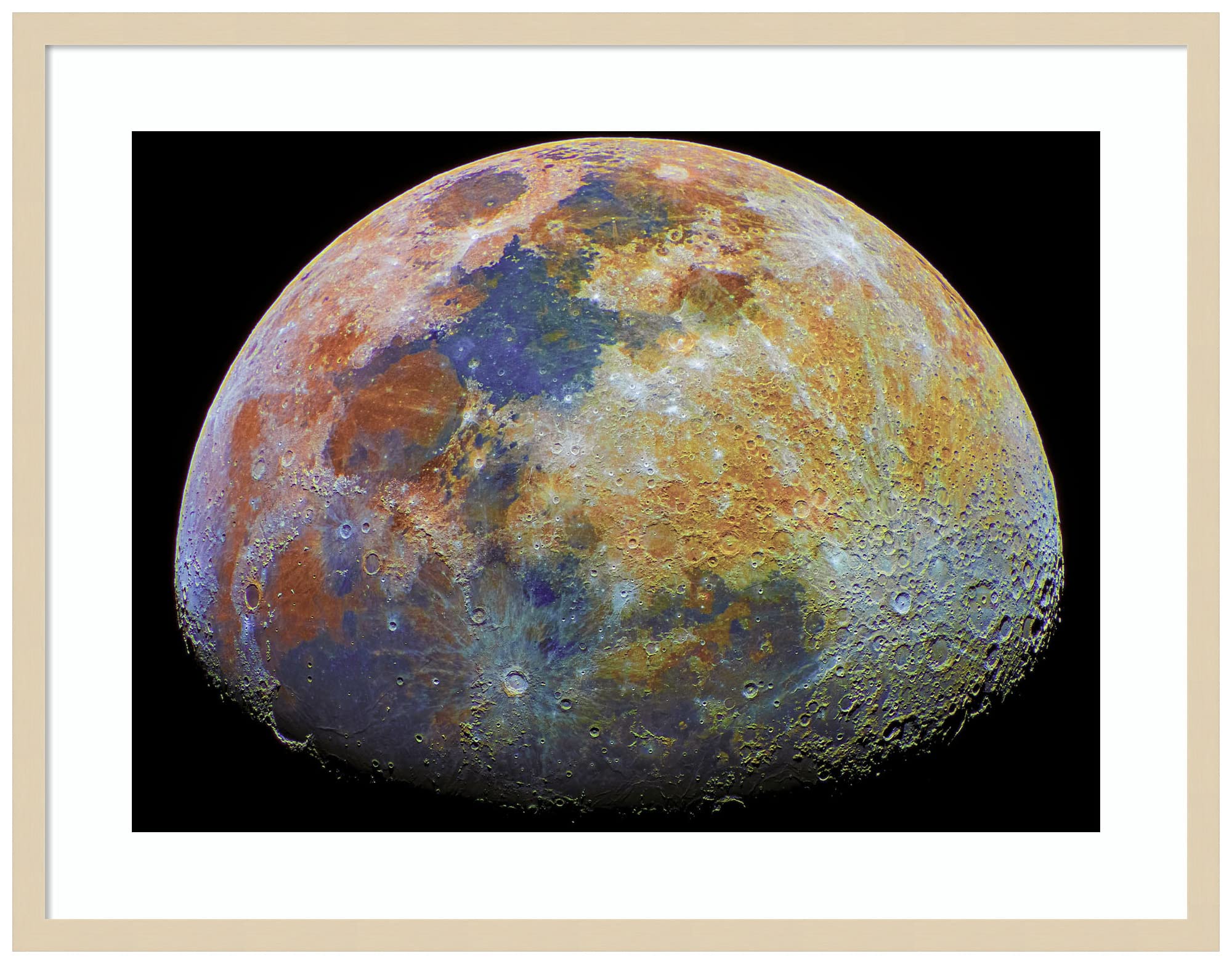 Amanti Art Framed Wall Art Print 26x33 - Mineral Moon Painting by Alberto Ghizzi Panizza | Modern Transportation Wall Decor | Large Contemporary Poster for Living Room, Bedroom, Bathroom | Perfect for Home Office & Gallery Wall Displays