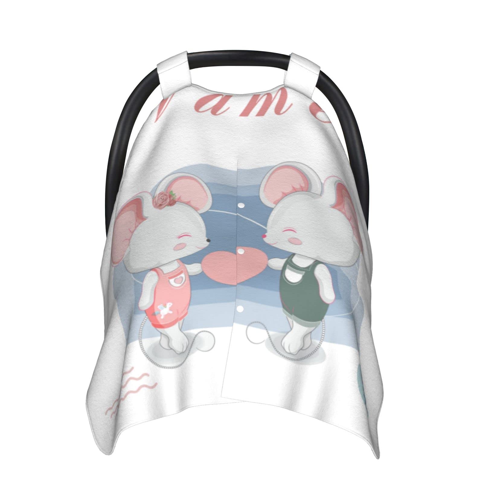 Personalized Baby Car Seat Covers with Name - Custom Infant Car Seat Canopy for Boys & Girls - Nursing & Breastfeeding Cover - Perfect for Travel, Shopping & Daily Outings