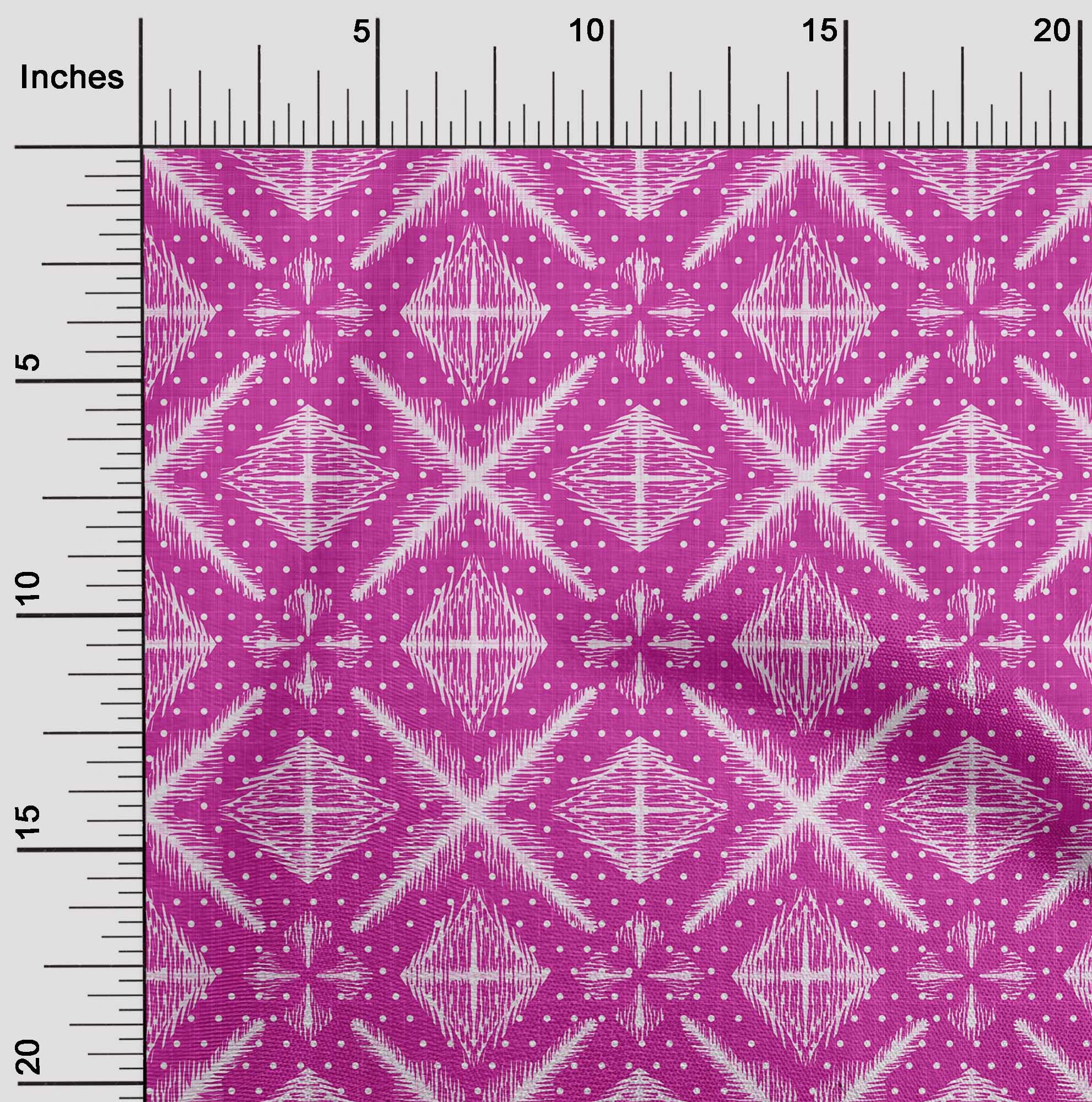 oneOone Viscose Chiffon Fuchsia Pink African Print Fabric by The Yard - 42 Inch Wide Soft Draping Material for Dresses, Skirts & Headwraps