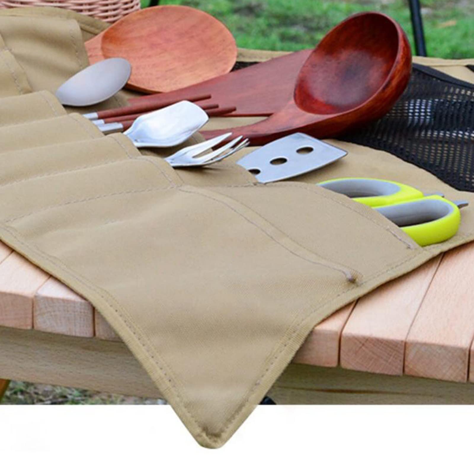 Portable Outdoor Picnic Camping Tableware Storage Hanging Bag - Waterproof Organizer for Utensils, Plates & Cookware - Perfect for Beach, BBQ, Hiking & RV Trips