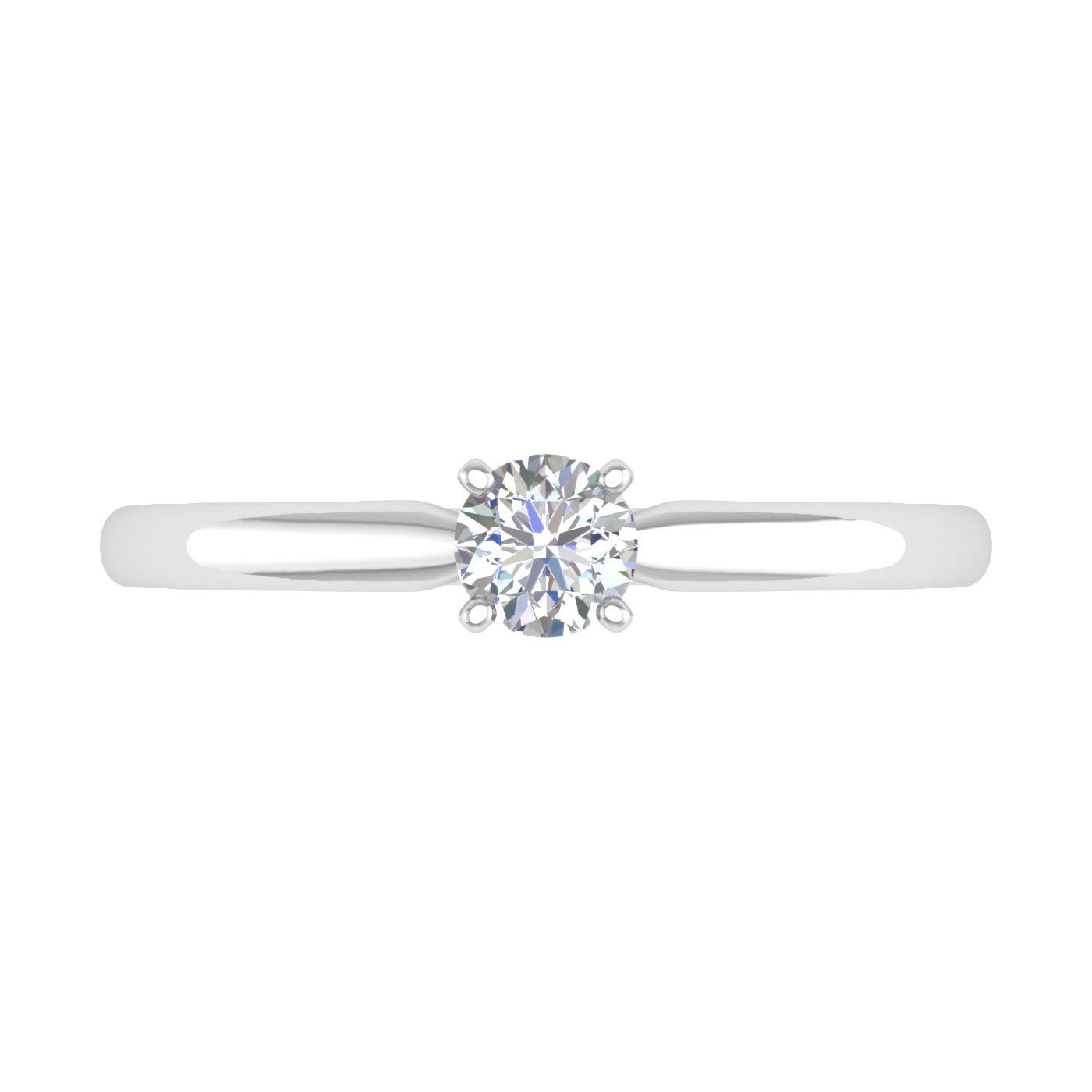 1/5 Carat 4-Prong Solitaire Diamond Engagement Ring in 10K Gold - Perfect for Proposals, Anniversaries & Special Occasions