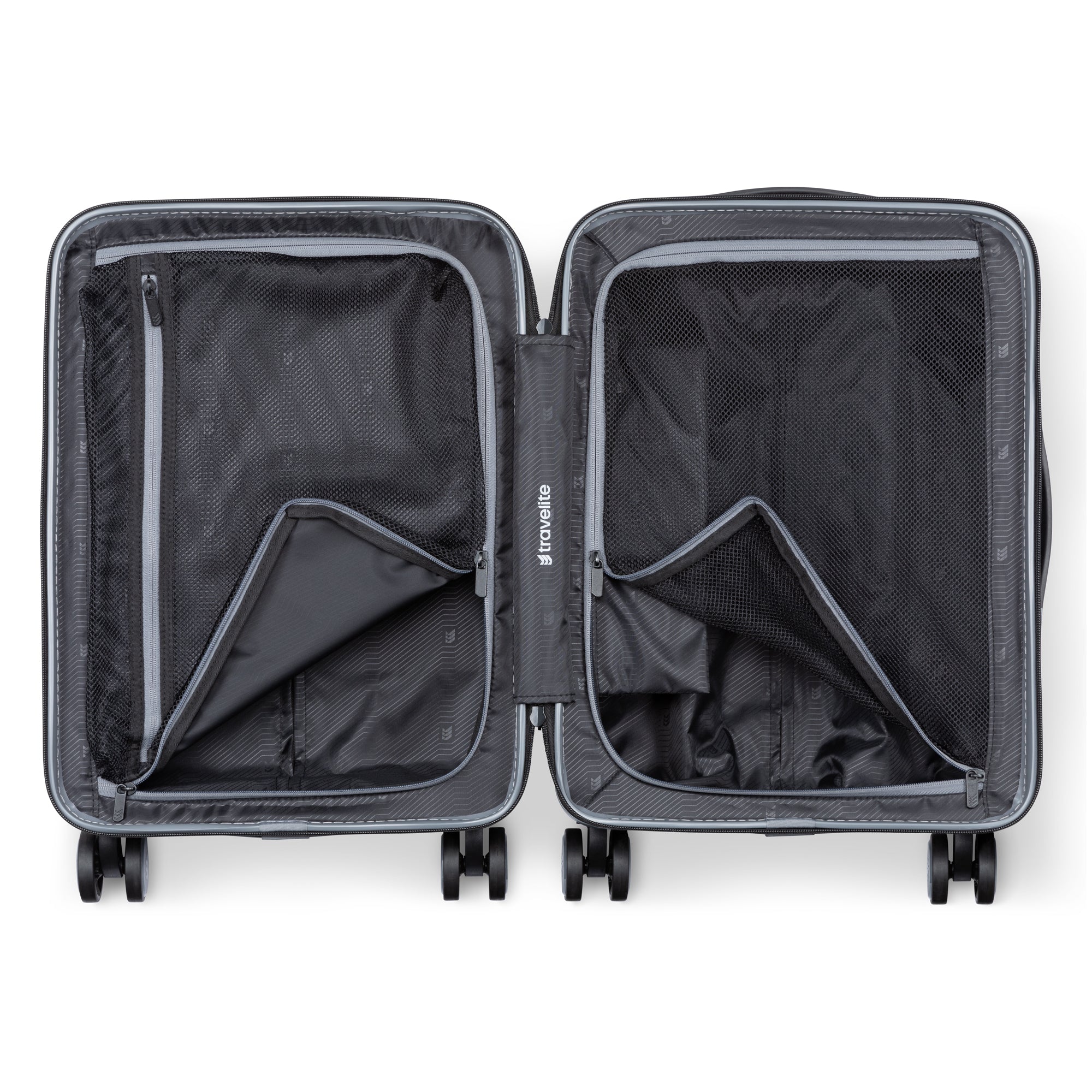 Travelite Itinerary Polycarbonate Spinner Carry On Luggage - Lightweight Durable Suitcase for Air Travel, Business Trips & Weekend Getaways