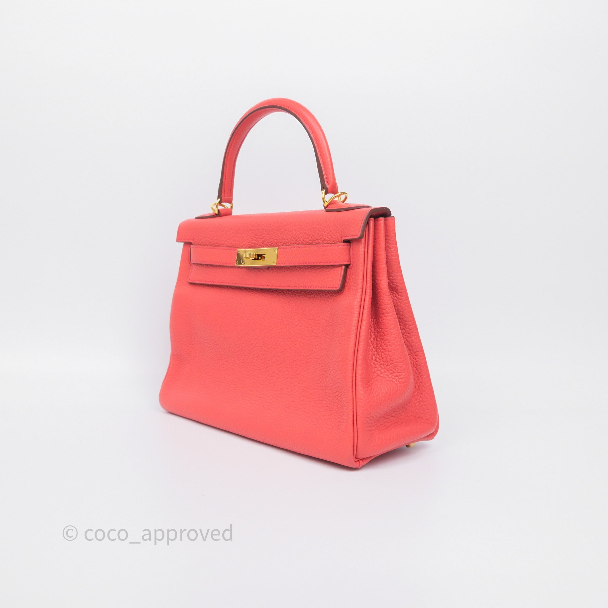 Authentic Hermès Kelly 28 Handbag in Rose Jaipur Togo Leather with Gold Hardware - Luxury Shoulder Bag for Women | Perfect for Work, Travel & Special Occasions