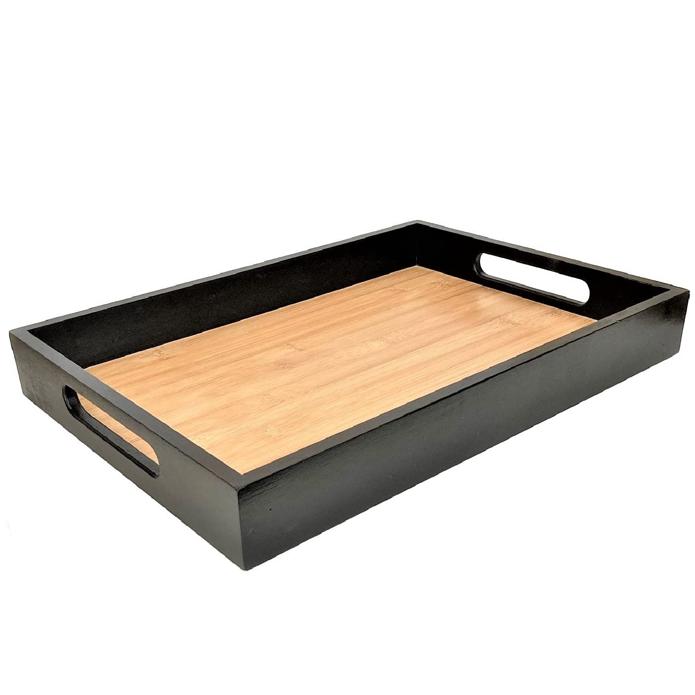 Bamboo Serving Tray with Handles - 16