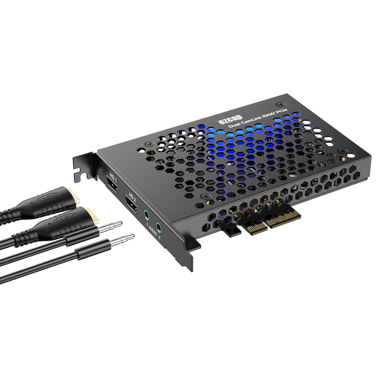 Docooler Dual CamLink RAW PCIe Internal Game Capture Card - 4K 60FPS Recording & Live Streaming for PC, PS5, Xbox, Nintendo Switch - Perfect for Gamers, Streamers & Content Creators