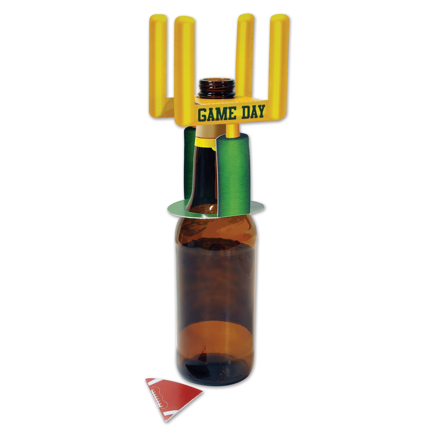 Beistle Football Goal Post Bottle Toppers - Party Decorations for Game Day, Tailgating & Sports Themed Events