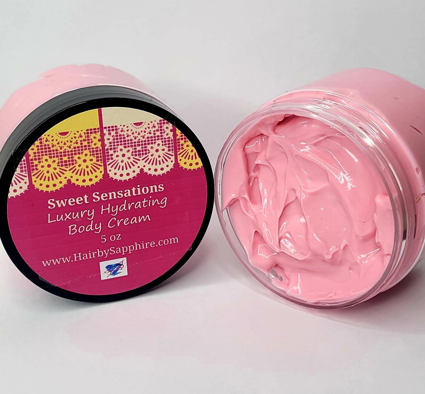 Sweet Sensations Luxury Hydrating Body Cream - 5 oz Shea Butter Moisturizer for Dry & Normal Skin | Anti-Aging & Anti-Wrinkle Treatment | Pink Body Butter for Daily Hydration & Skin Repair | Perfect for Night Routine, Spa Days & Gift Giving